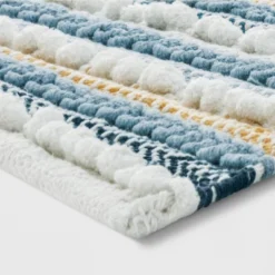 20"x32" Textured Bath Rug Aqua - Opalhouseâ„¢