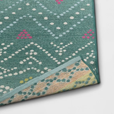 5' X 7' Outdoor Rug Global Aqua - Opalhouse™ 2 5' X 7' Outdoor Rug Global Aqua - Opalhouse™ - Image 2