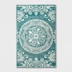 Vintage Medallion Outdoor Rug Turquoise - Opalhouse -Opalhouse GUEST 456e7275 6a86 42a9 b016 7ab8c8d1e8e0
