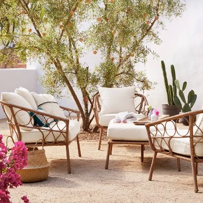 2pc Britanna Outdoor Patio Chairs, Club Chairs Natural - Opalhouse™ 6 2pc Britanna Outdoor Patio Chairs, Club Chairs Natural - Opalhouse™ - Image 6