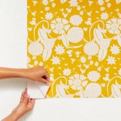 Idris Flower Wallpaper Pharaoh Gold - Opalhouse™ Designed With Jungalow™ -Opalhouse GUEST afa3c2c7 d4a3 4da6 989a 5ea8e7d3bc25