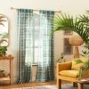 1pc Sheer Vines Burnout Window Curtain Panel Green - Opalhouse™ Designed With Jungalow™