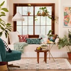 Opalhouse 5 Tapestry Ogee Medallion Rug Blush - Opalhouseâ„¢ Designed With Jungalowâ„¢